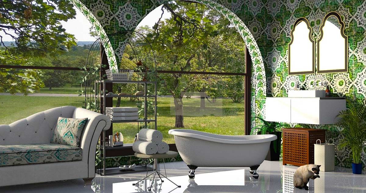 Badezimmer Grün
