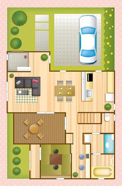 Grundriss eines Hauses