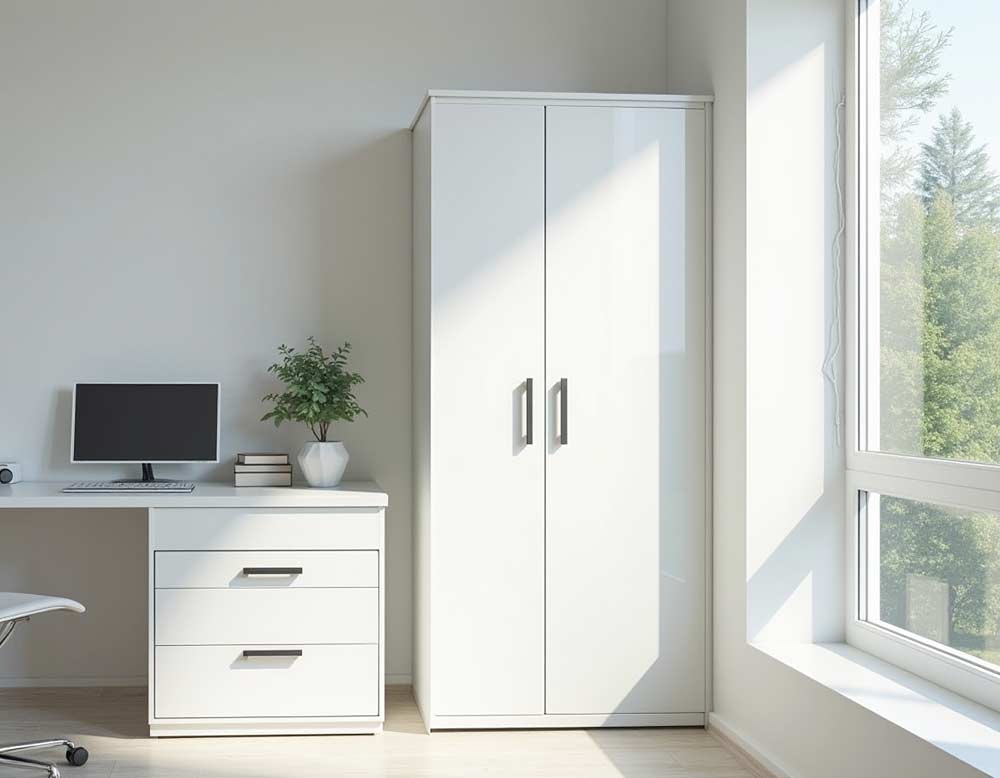 Büroschrank in Weiß