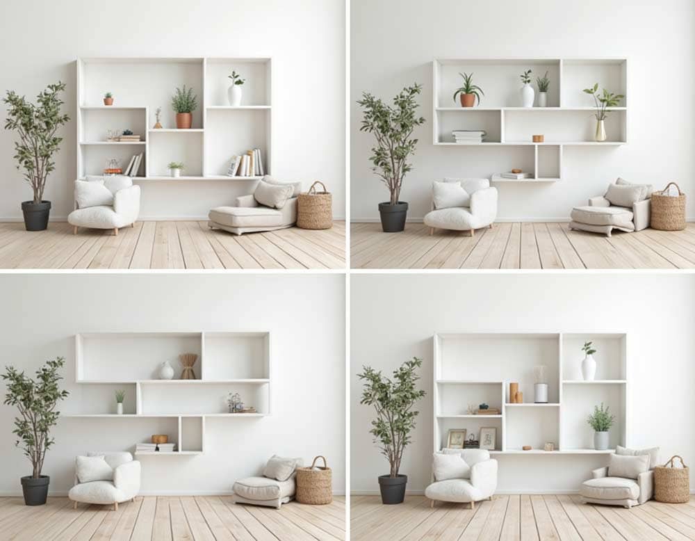 Regal mit Rrückwand Weiß Regal mit Rrückwand Weiß